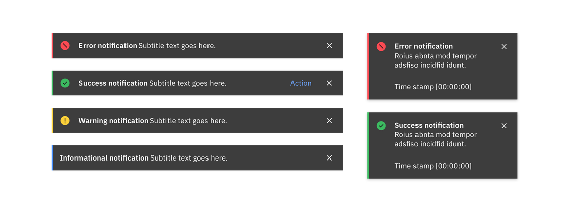 High contrast notifications in the White theme High contrast notifications in the White theme