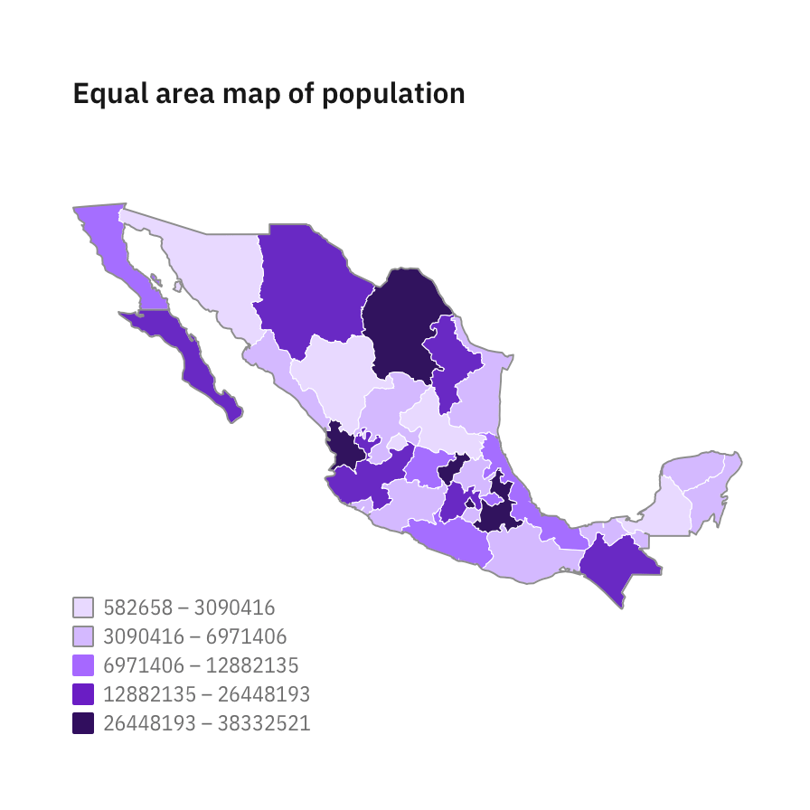 Equal area map Equal area map