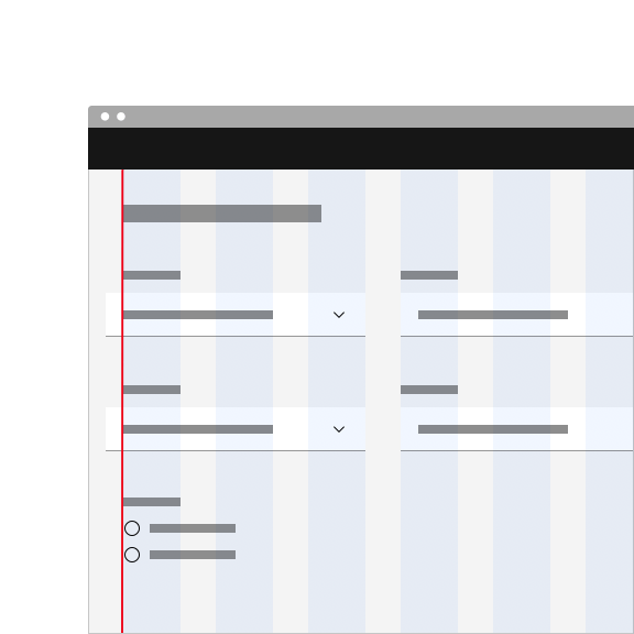 Do not align field input text to the grid and hang the container. Do not align field input text to the grid and hang the container.