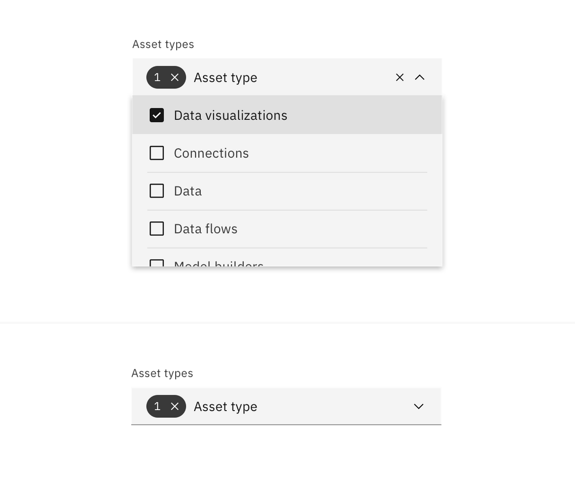 Filterable dropdown selected state. Filterable dropdown selected state.