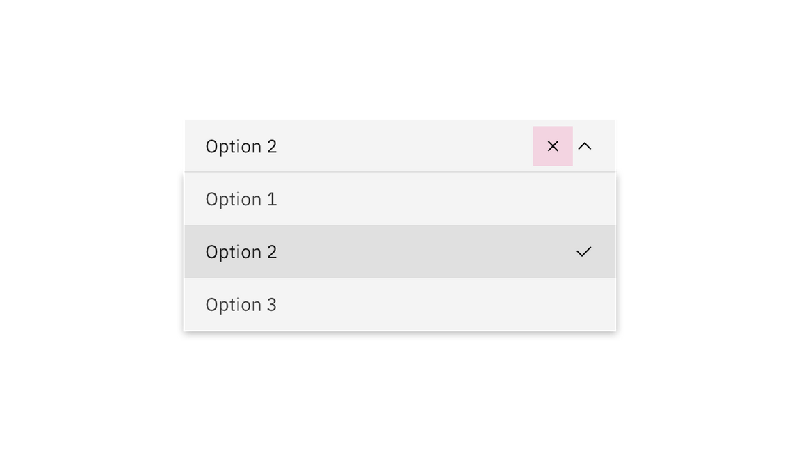 Combobox and filterable dropdown clear click target. Combobox and filterable dropdown clear click target.