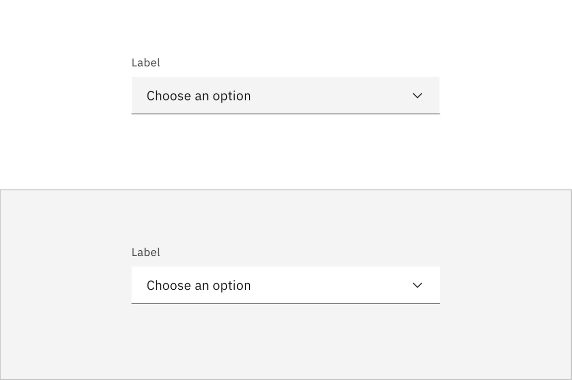 Light prop applied to dropdowns in a filter panel. Light prop applied to dropdowns in a filter panel.
