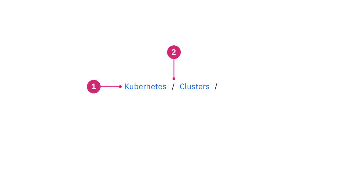Breadcrumb anatomy example Breadcrumb anatomy example