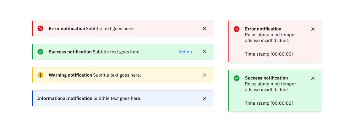 Low contrast notifications Low contrast notifications