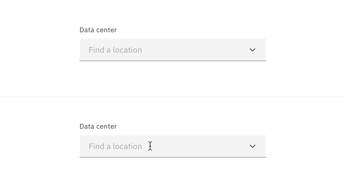 Combobox closed enabled and hover states. Combobox closed enabled and hover states.