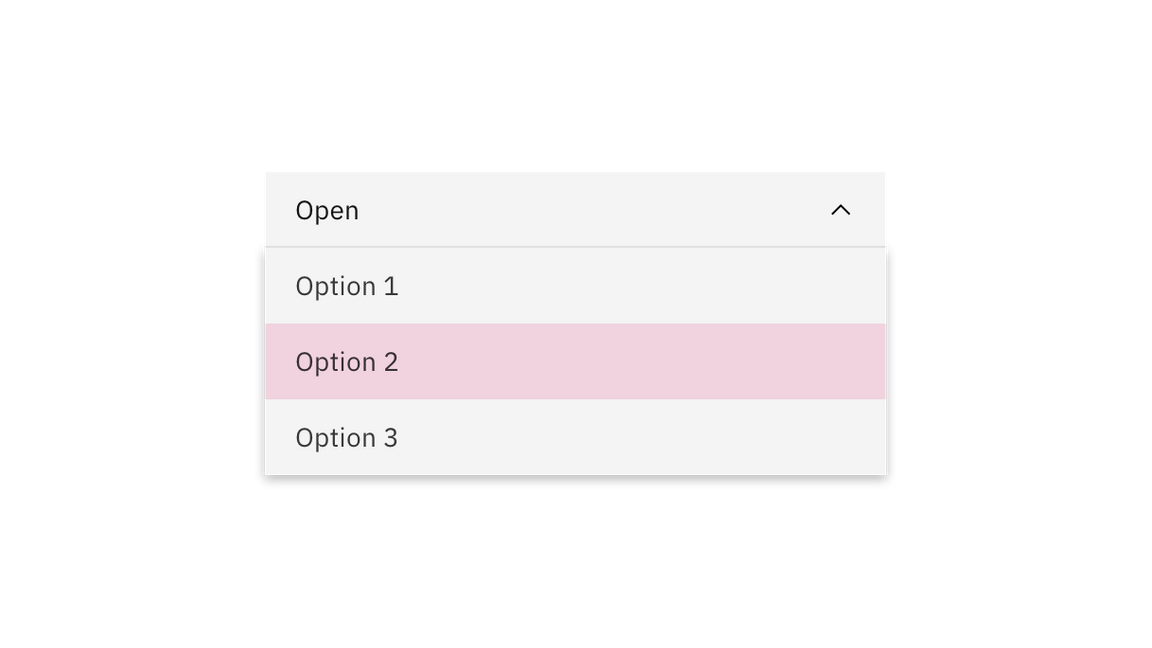 Dropdown menu option click target. Dropdown menu option click target.