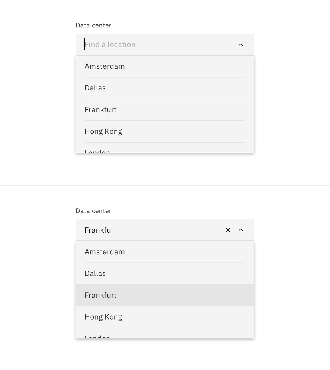 Combobox typing and option hover jumping to matched entry in the menu. Combobox typing and option hover jumping to matched entry in the menu.